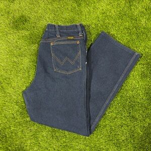 Vintage Wrangler Jeans 36x27 Mens Blue Slim Fit 70s Ideal Zipper